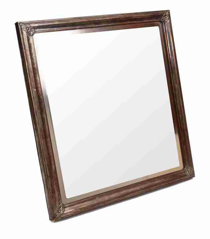 Mirror with silver finish