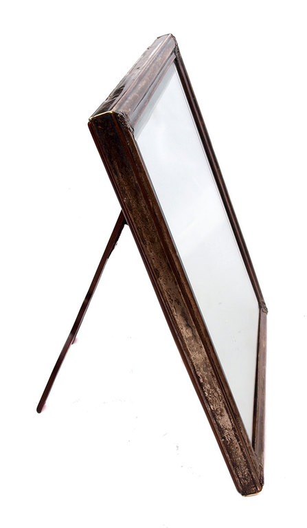 Mirror with silver finish