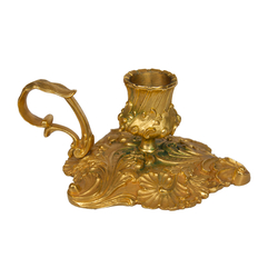 Bronze candlestick with gilding