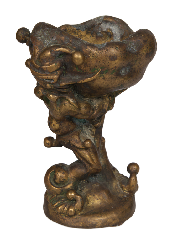 A bronze vessel with a spout