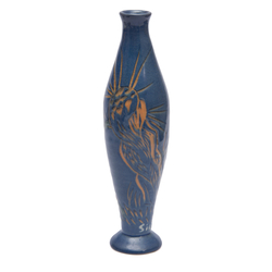 Keramikas vāzīte ar zilu emalju