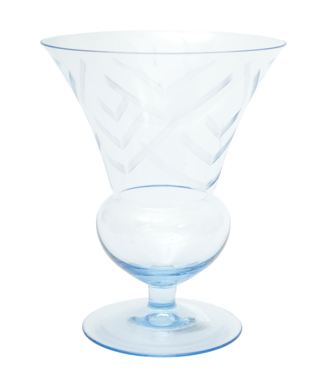 Glass vase in art deco style