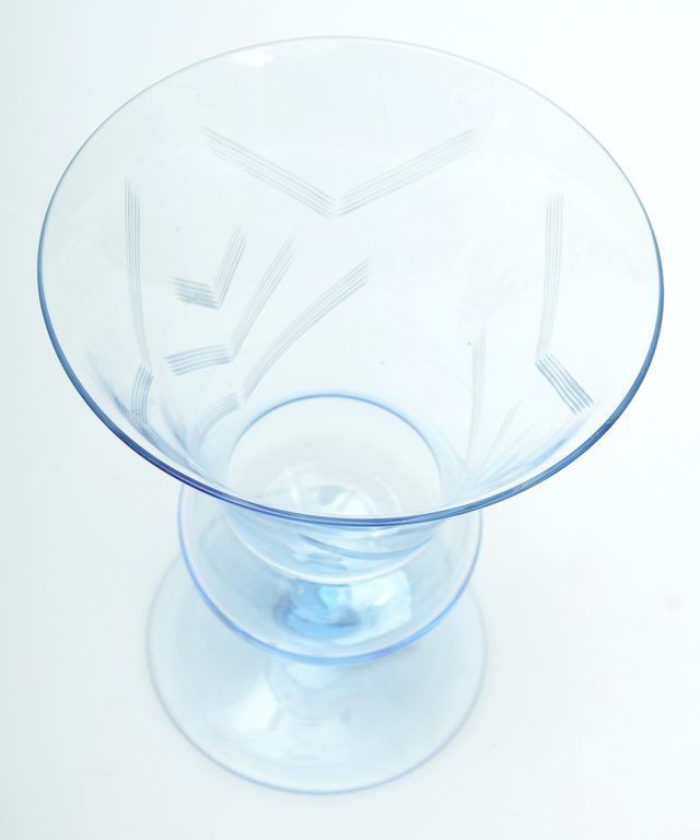 Glass vase in art deco style