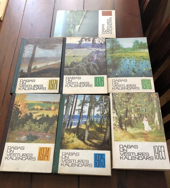 Nature and history calendar 1971, 1974, 1975, 1976, 1978, 1983, 1991
