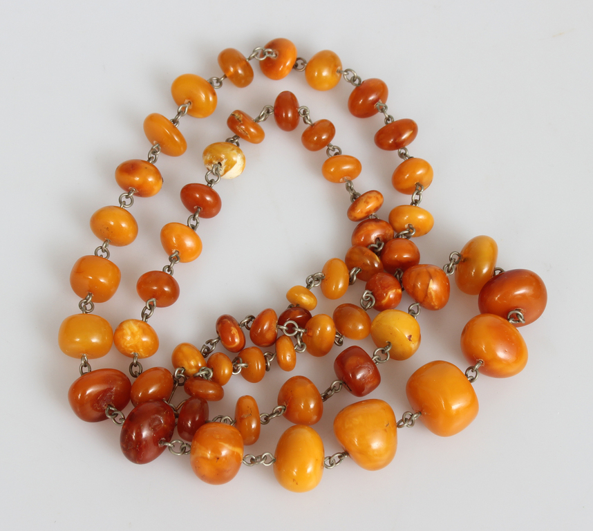 Natural amber beads