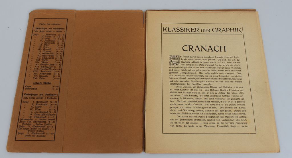 Grāmata ''Klassiker der Grafik Cranach''