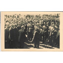 President Karlis Ulmanis. Harvest festival in Koknese on October 13, 1935