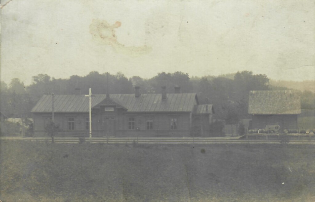 Marciena railway station. around 1910.