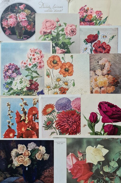 Цветочные открытки (12 шт)