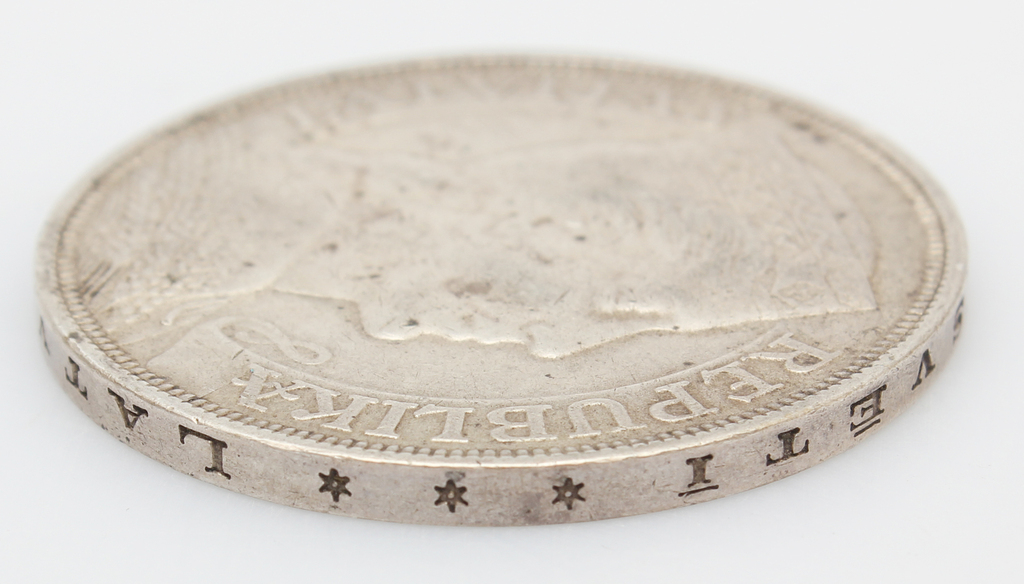 Silver 5 lats coin 1929
