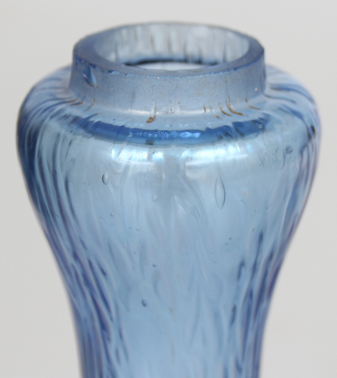 Art nouveau colored glass vase