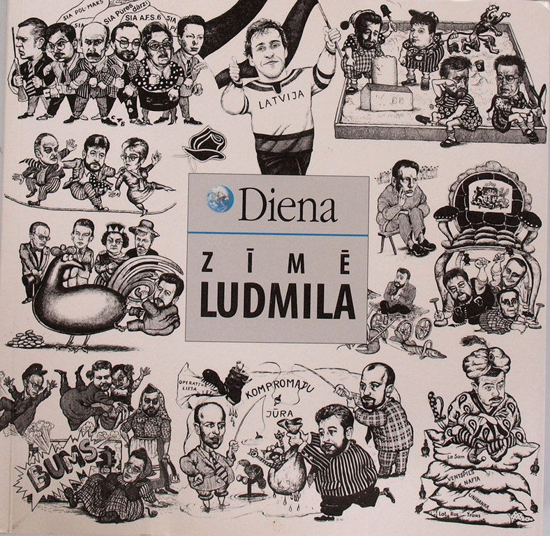 Politisku karikatūru grāmata „Zīmē Ludmila”