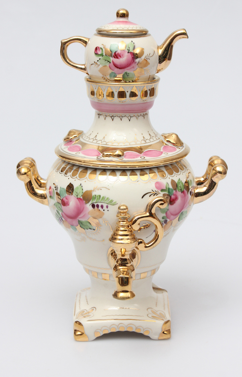 Decorative porcelain pot with a small removable pot