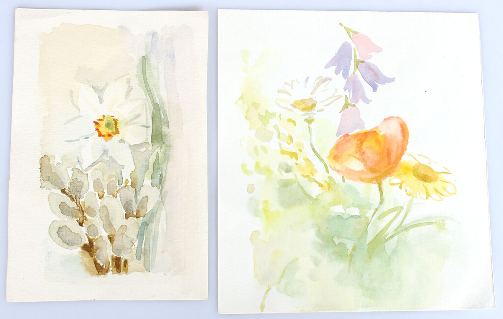 Two small watercolors 