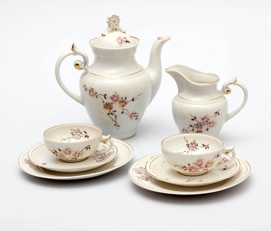 Porcelain service for 2 persons Lime