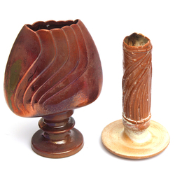Керамический подсвечник и ваза