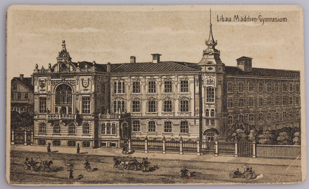 Postcard ''Libau. Madchen-Gymnasium''