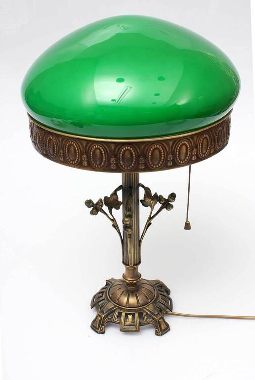 Art Nouveau bronze electric lamp