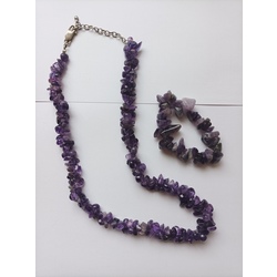 Amethyst beads and bracelet