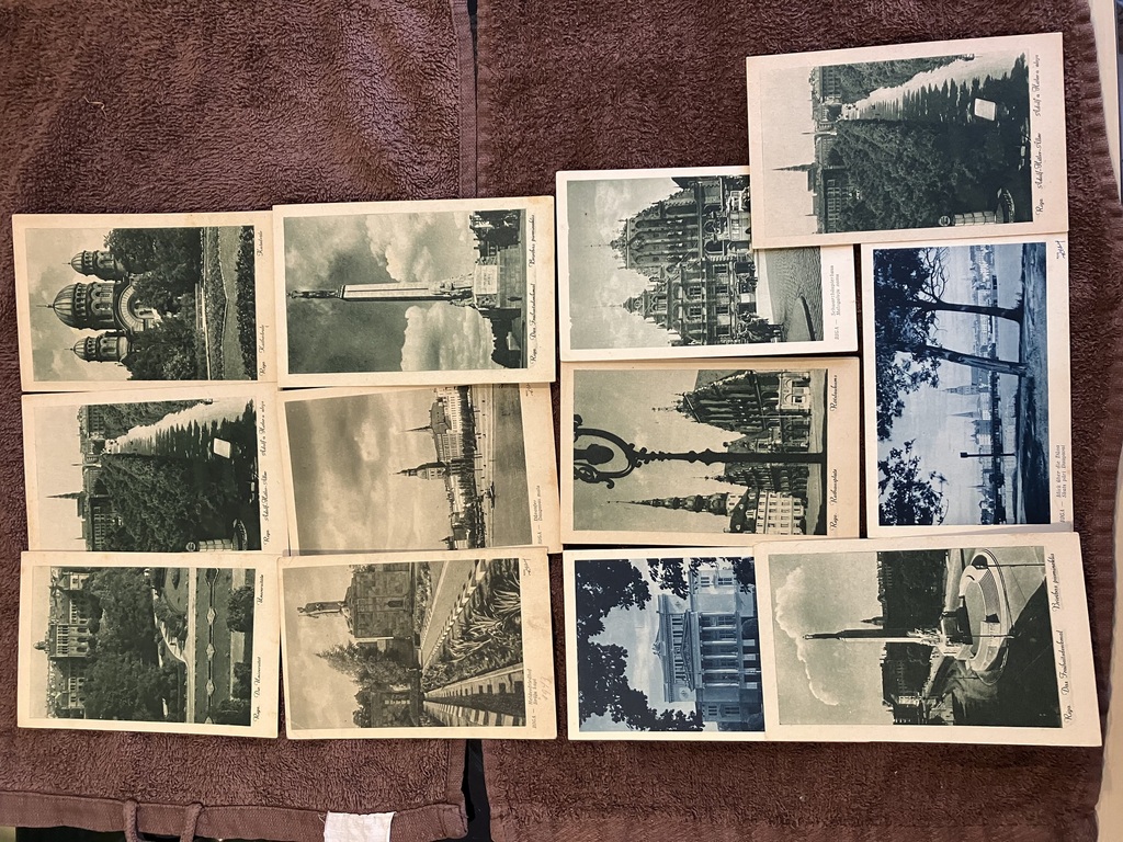 много открыток 12 шт Рижские пейзажи 1943 немецкое время