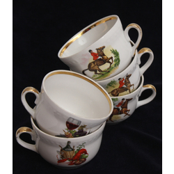 Porcelain cups (5 pcs)