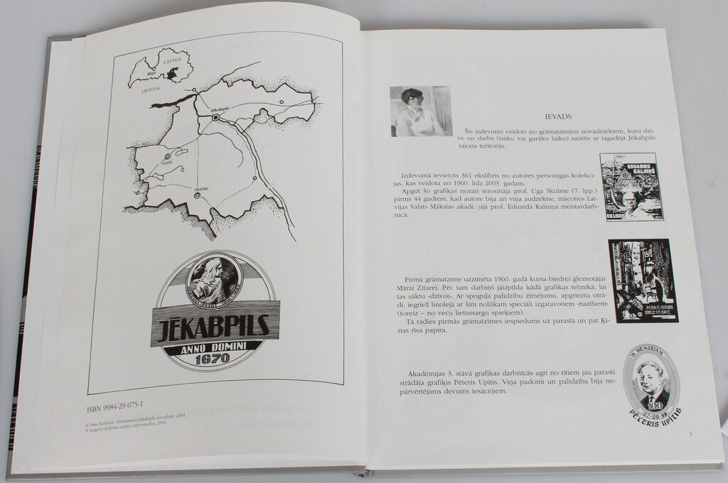 The book ''Grāmatzīmes Jēkabpils novadam'', Aina Karlsone