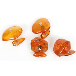 2 pairs of amber cufflinks