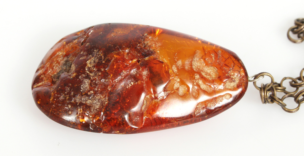 Amber pendants with chain 3 pcs.