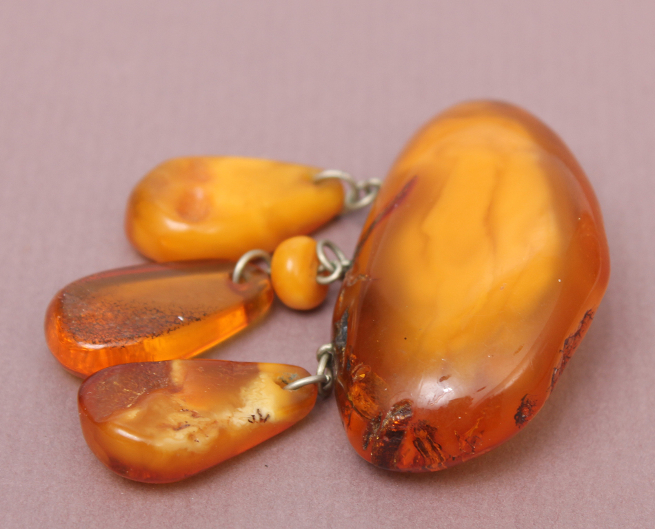 Baltic amber brooch