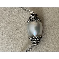 BELPEARL Oceania silver choker necklace South Sea pearl