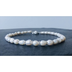 White Edison Rustic Freshwater Pearl Necklace