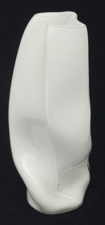 Milk glass double layer vase