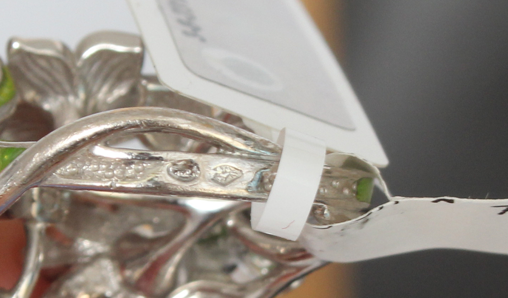 Кольцо Dior с бриллиантом, цитрином и кварцем