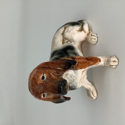 Old England. Early 20th century. BASSET. Hand-painted.Collectible condition.The beginning of the last century.Beautiful work of the master.