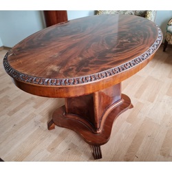 Oval wooden table