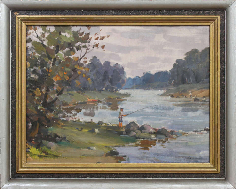 Landscape with a fisherman