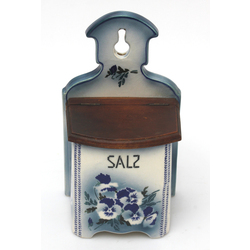 Faience salt container