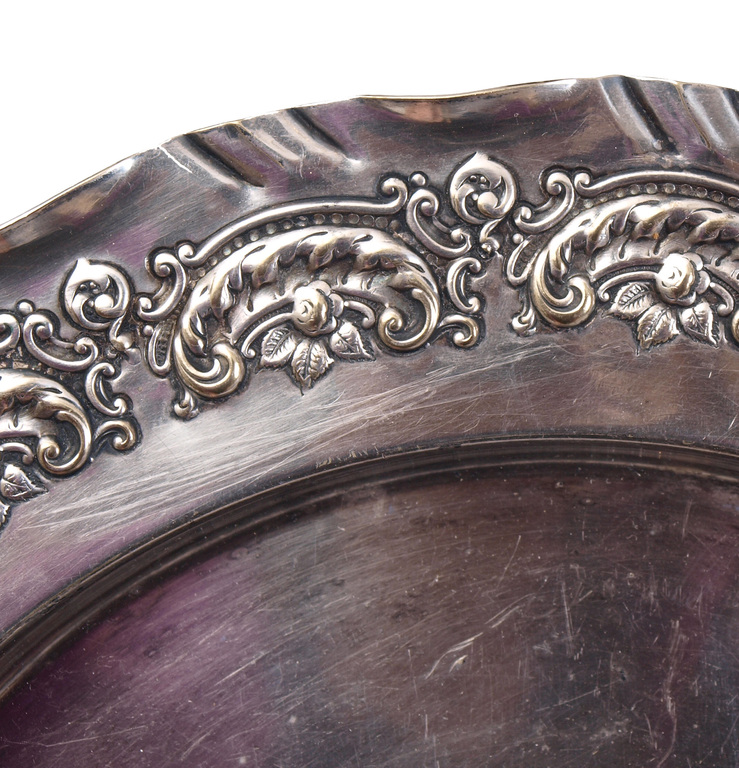 Silver plated serving plate