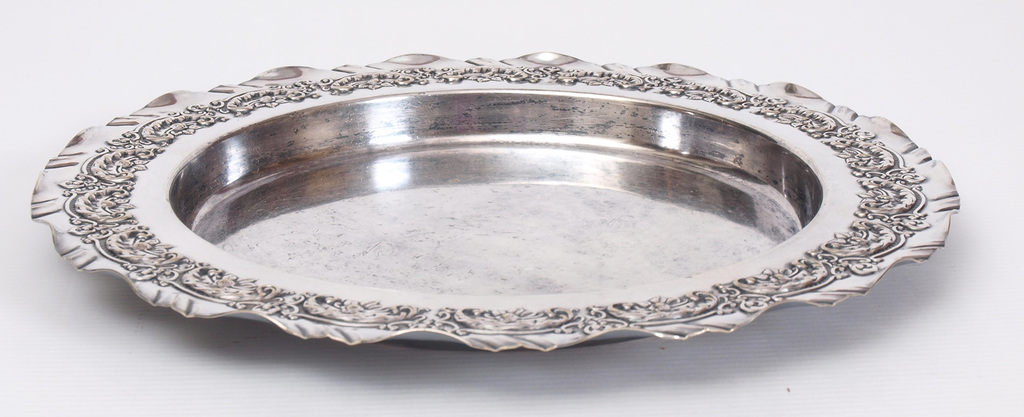 Silver plated serving plate