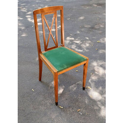 Art nouveau oak chair