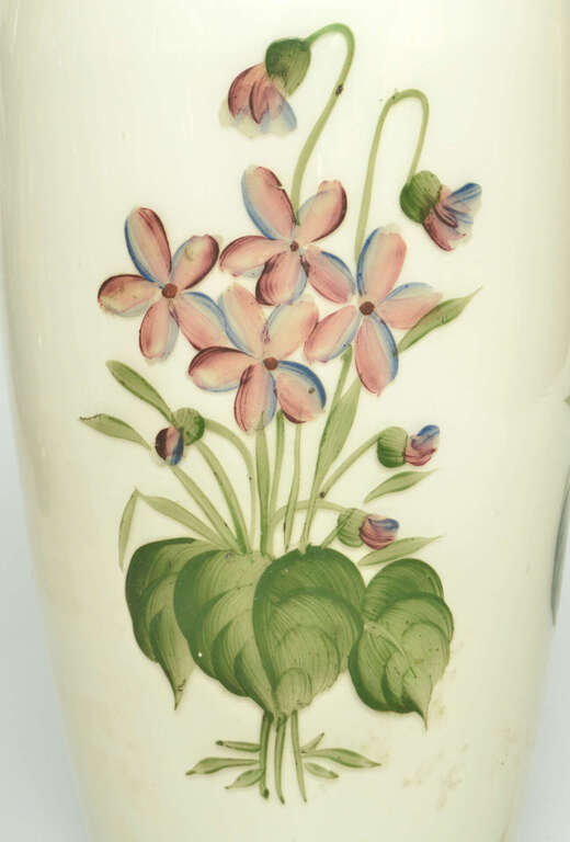 Glass vase with painting 