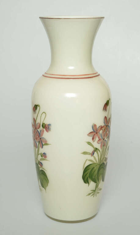 Glass vase with painting 
