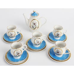 Riga porcelain tea service for 5 persons 