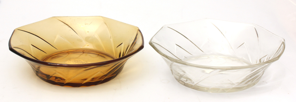 Two glass serving dishes