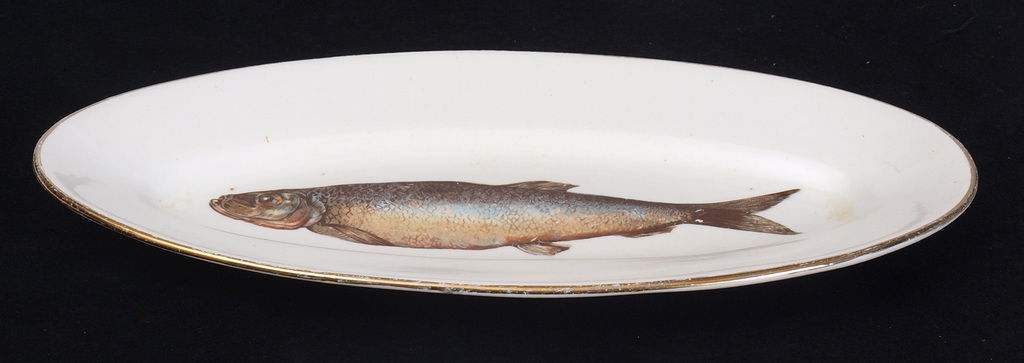 Фарфоровая тарелка для сервировки рыбых блюдо