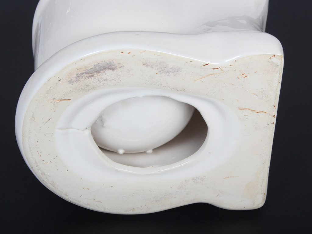 Porcelāna trauks/tualetes piederumu turētājs poda formā