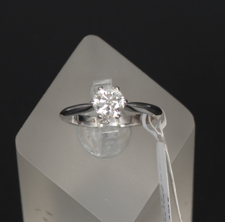 197-016237-1, Платиновое кольцо с бриллиантом 0,56 карата