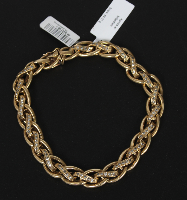 48-038730-1, Gold bracelet with diamonds