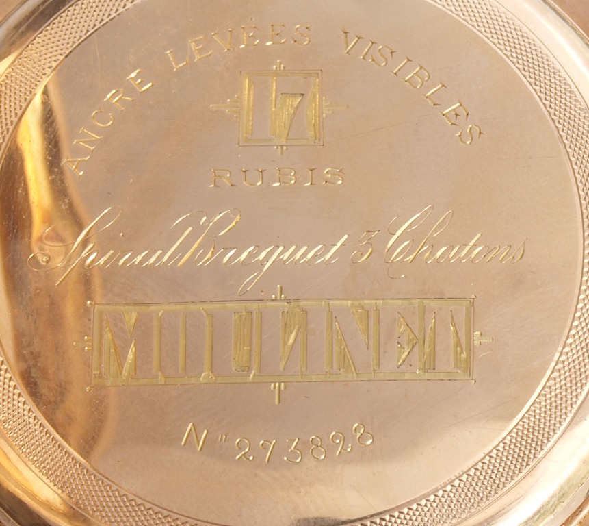Gold pocket watch Moulinet