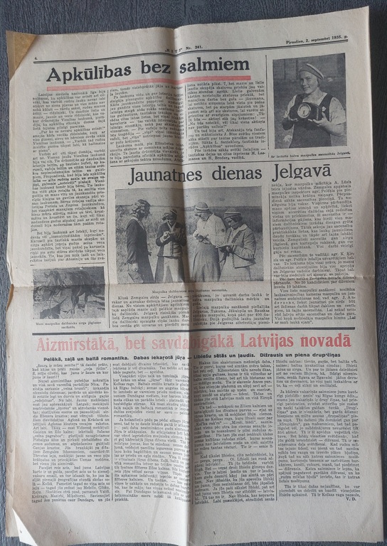 Avīzes 2 gb.1934 g. PĒDĒJĀ BRĪDĪ  ; 1935 g. RĪTS